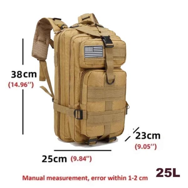 Spacious 25L Outdoor Backpack Waterproof Tactical Rucksack for Sports and Trekking (2)