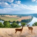 Deers in southern Indiana during the hunting season